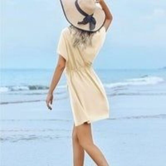swim cover-up shirt dress style - Picture 2 of 3